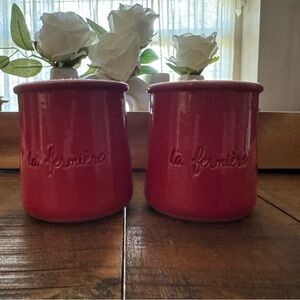 LIMITED Winter La Fermiere Glazed Yogurt Pots Valentine’s Red BABY